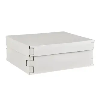 Colombo Adj Коробка Snob 36x30хH13.5см., настольная, цвет: белый/панна котта