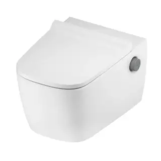 TECEneo Унитаз-биде подвесной 54х36х36см, безободковый, смыв Tornado, с крепежом, цвет: белый