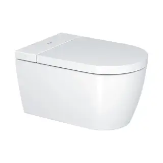 Duravit Starck F Plus Унитаз подвесной, безободковый, с сиденьем Sensowash, с покрытием Hygieneglaze, цвет: белый