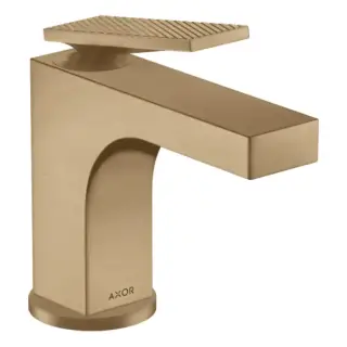 Axor Citterio Смеситель для раковины 90, на 1 отв., с донным клапаном, текстура, цвет: шлифованная бронза