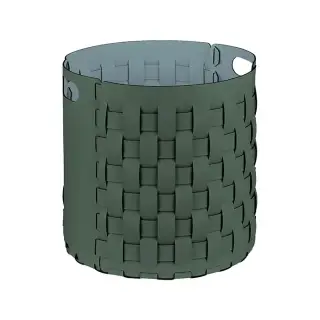 ADJ Круглая корзина Bottega, D40xH40 см., цвет: эвкалипт/небесный