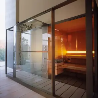 Effegibi Logica Spa Сауна&Хаммам 373x171х217см, пристенная, цвет: Soft Sand