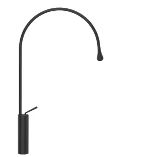 Gessi Goccia Смеситель для раковины на 1 отверстие, высокий, излив 387мм R=197, цвет: black XL