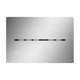 TECEsolid Металическая панель смыва для унитаза TECEsolid с бесконтактной активацией, от сети 12 В, нерж.сталь, сатин (с покр. отпечатков пальцев)