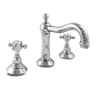 Nicolazzi Half Dome Crystal Смеситель для раковины на 3 отверстия, с донным клапаном, излив: 165 мм, цвет: хром