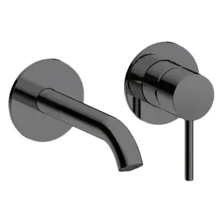 Almar Mixers Смеситель для раковины, настенный, цвет: черный металл брашированный PVD