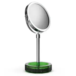 Decor Walther KR KSA Kristall Зеркало косметическое, настольное, цвет: английский зеленый/хром