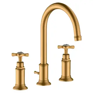 Axor Montreux Смеситель для раковины 180, на 3 отв., с донным клапаном, цвет: шлифованное золото