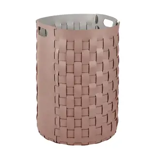 ADJ Круглая корзина для белья Bottega, D40xH57 см., цвет: пепельная роза/устричный