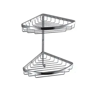 Colombo Angolari Двойная угловая полочка, цвет: хром