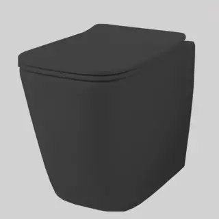 Artceram A16 Унитаз напольный 36х52 см, турбо смыв the.reel, saniglaze, цвет: черный матовый