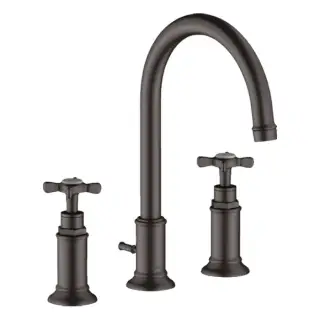 Axor Montreux Смеситель для раковины 180, на 3 отв., с донным клапаном, цвет: шлифованный черный хром