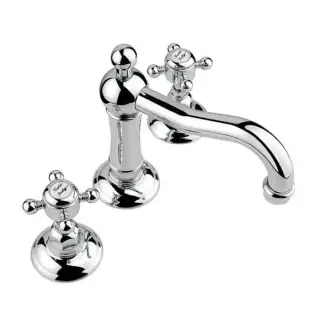 Nicolazzi Half Dome Смеситель для раковины на 3 отверстия, с донным клапаном, цвет: хром.