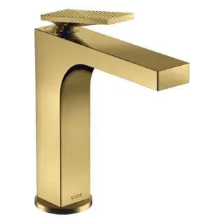 Axor Citterio Смеситель для раковины 160, на 1 отв., излив h: 16см, с текстурой, цвет: полированное золото