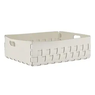 ADJ Корзинка Dubai, 60x50xH20 см., цвет: белый/панна котта