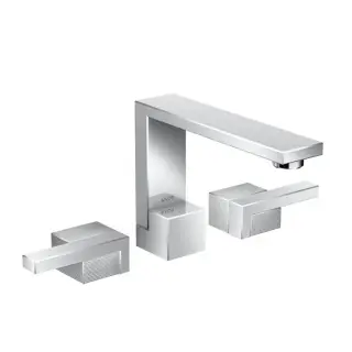 Axor Edge Смеситель для раковины, на 3 отв., с донным клапаном push/open, излив 173мм, алмазная огранка, цвет: хром