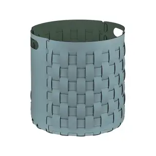 ADJ Круглая корзина Bottega, D40xH40 см., цвет: небесный/эвкалипт