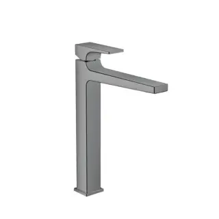Hansgrohe Metropol Смеситель для раковины 260, на 1 отв, с донным клапаном, излив 204мм, цвет: шлифованный черный хром