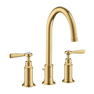 Axor Montreux Смеситель для раковины 180, на 3 отв., ручка: рычаг, с донным клапаном, цвет: шлифованное золото