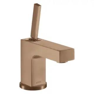 Axor Citterio Смеситель для раковины 80, на 1 отв., излив 10.4см, с донным клапаном, цвет: шлифованное красное золото