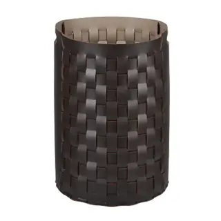 ADJ Круглая корзина для белья Bottega, D40xH57 см., цвет: шоколад/капучин
