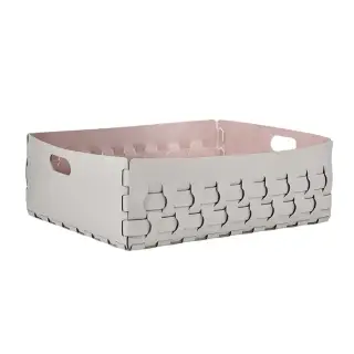 ADJ Корзинка Dubai, 60x50xH20 см., цвет: устричный/пепельная роза