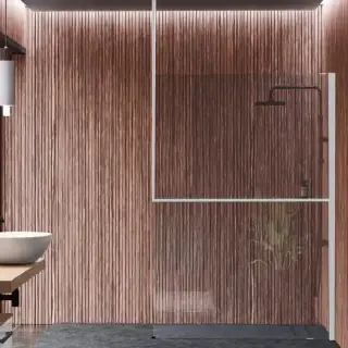 Novellini Kuadra H Душевое ограждение 160х200cм., с свободным входом, Dx, с потолочным кронштейном, с полкой, стекло прозрачн, цвет: белый матовый