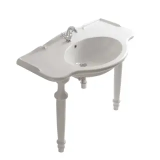 Globo Paestum Консоль с раковиной 110х60см с 1 отв. под смеситель, напольная, цвет: белый