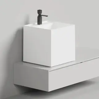 Salini Armonia Раковина 45x45x45см., без отв., накладная, S-Sense, цвет: белый глянцевый