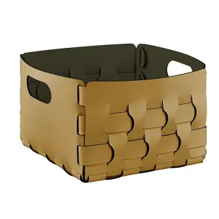 ADJ Корзинка Dubai, 25x25xH20 см., цвет: горчичный/оливковый