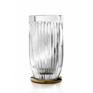 3SC ELEGANCE Стакан настольный, цвет: прозрачный хрусталь/золото 24к.