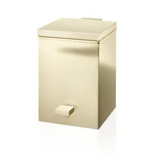 Decor Walther TE 75 SC Ведро 17.5x21x26.5см, с педалью и крышкой, softclose, напольное, цвет: золото матовое