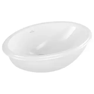 Villeroy&Boch Evana Раковина 50х35х22см., без отв., встраиваемая под столешницу, с переливом, с крепежом, цвет: альпийский белый