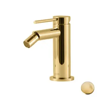 Gattoni Circle Two Смеситель для биде на 1 отверстие, с донным клапаном, цвет: Oro Brush