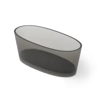 Dea Design Nature Ванна 160х75х60см., отдельностоящая, Glasstech, прозрачная смола, цвет: Smoky Black R4