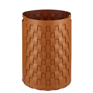 Colombo Adj Круглая корзина Bottega, D40H57 см, цвет: коньяк/бордо