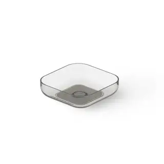 Dea Design Washbasins Раковина 40х40х12см., накладная, без отв., Glasstech, прозрачная смола, цвет: Smoky Black R4