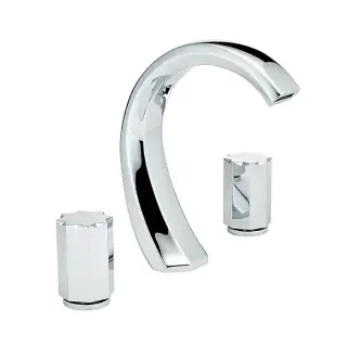 THG Nihal métal lisseСмеситель для раковины на 3 отверстия, с донным клапаном, цвет: хром