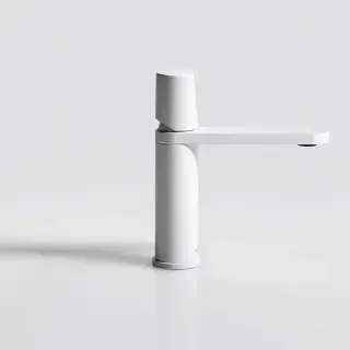 ANTONIO LUPI INDIGO Смеситель для раковины на 1 отверстие, излив 165 мм., цвет: белый матовый