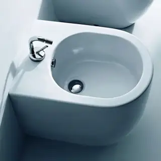 Kerasan Flo биде приставное 52х36см, с 1 отв. под смеситель, цвет: белый