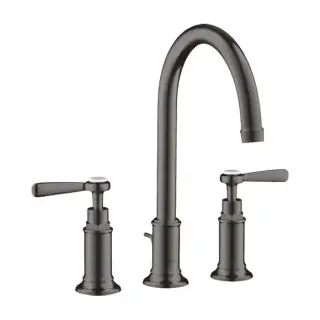 Axor Montreux Смеситель для раковины 180, на 3 отв., ручка: рычаг, с донным клапаном, цвет: шлифованный черный хром