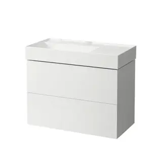 Laufen Kartell Тумба с раковиной 88x45x60см, без отв.,2 ящика, органайзер для ящика, с полочкой справа, цвет: белый матовый