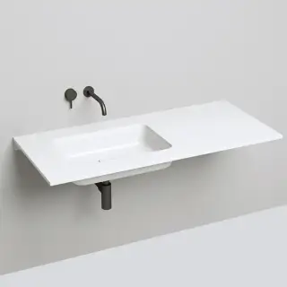 Salini Marea Раковина врезная снизу 55х38х12.6cм, без отв., без перелива, S-Stone, цвет: белый матовый