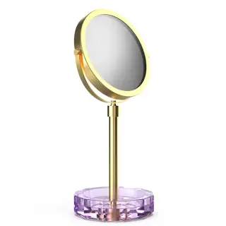 Decor Walther KR KSA Kristall Зеркало косметическое, настольное, цвет: фиолетовый/золото матовое