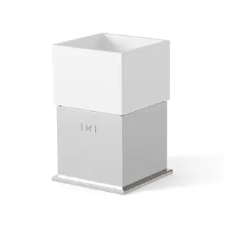 Devon&Devon Cube Стакан, настольный, цвет: белый/хром