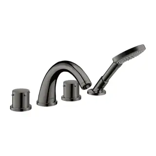 Axor Starck Смеситель для ванны, на 4 отв., с ручным душем, цвет: полированный черный хром