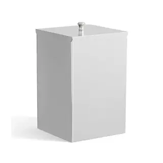 Devon&Devon Cube Ведро мусорное, напольное, с крышкой, цвет: хром