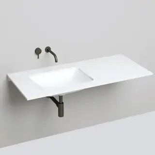 Salini Marea Раковина врезная снизу 55х40х13.4cм, без отв., без перелива, S-Stone, цвет: белый матовый