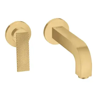 Axor Citterio Смеситель для раковины, встраиваемый, излив: 22см, с текстурой, цвет: шлифованное золото