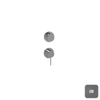 Almar Modular Round Смеситель для душа, встраиваемый, на 2 потребителя, цвет: Gun Metal Brushed PVD